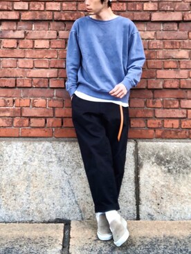 「MIXTA（ミクスタ）のアイテム」を使った、くるまやさん（メンズ・165cm）の春コーディネート