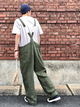 「WAIPER.inc（ワイパーインク）のアイテム（オールインワン・サロペット）」を使った、くるまやさん（メンズ・165cm）の夏コーディネート