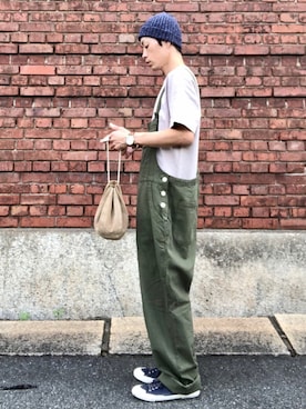「WAIPER.inc（ワイパーインク）のアイテム（オールインワン・サロペット）」を使った、くるまやさん（メンズ・165cm）の夏コーディネート