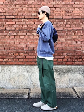 「MIXTA（ミクスタ）のアイテム」を使った、くるまやさん（メンズ・165cm）の秋コーディネート