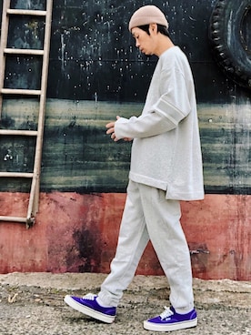 「coen」｜「アイテム（ニットキャップ/ビーニー）」を使った、くるまやさん（メンズ・165cm）の冬コーディネート