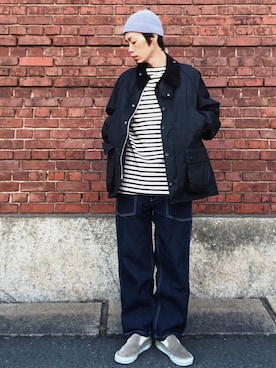「orcival」｜「アイテム（ブルゾン）」を使った、くるまやさん（メンズ・165cm）の冬コーディネート