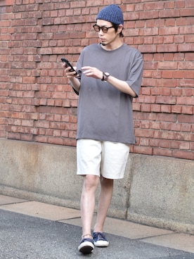 「Esperanto（エスペラント）のアイテム」を使った、くるまやさん（メンズ・165cm）の春コーディネート