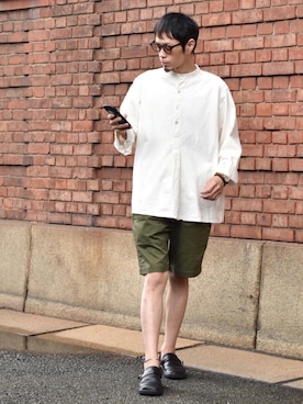「Esperanto（エスペラント）のアイテム」を使った、くるまやさん（メンズ・165cm）の春コーディネート