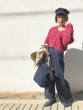 「clare v．（クレアヴィヴィエ）のアイテム」を使った、Rumiさん（レディース・156cm）の冬コーディネート