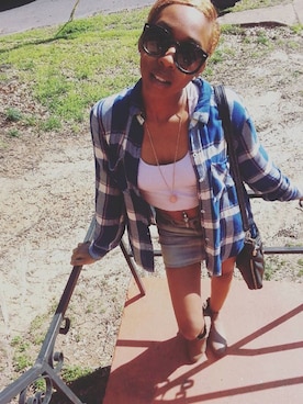 「plaid」｜「アイテム（ブルゾン）」を使った、Jasmine Reneèさん（レディース・157cm）の冬コーディネート