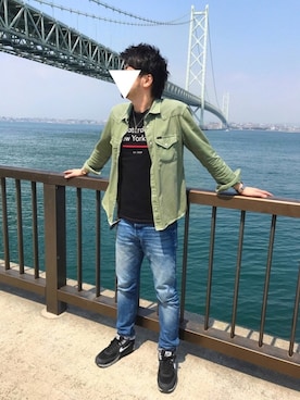「サタデーズ ニューヨークシティ (Saturdays NYC)」｜「アイテム（アクセサリー）」を使った、shinさん（メンズ・178cm）の春コーディネート