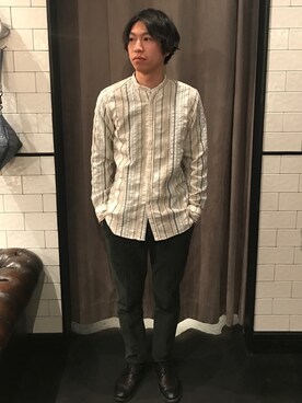 「Bevilacqua（ベヴィラクア）のアイテム」を使った、にっしーさん（メンズ・175cm）の冬コーディネート