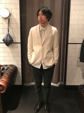 「Bevilacqua（ベヴィラクア）のアイテム」を使った、にっしーさん（メンズ・175cm）の冬コーディネート