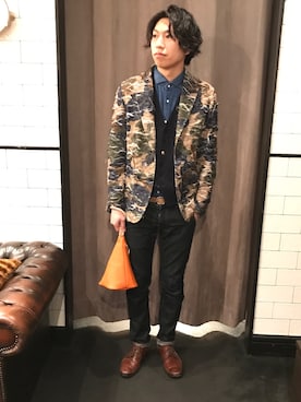 「T-JACKET（ティージャケット）のアイテム」を使った、にっしーさん（メンズ・175cm）の春コーディネート