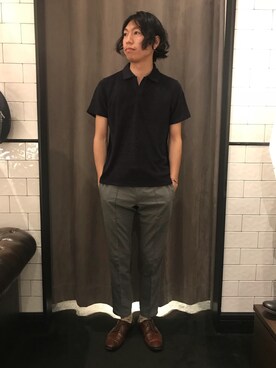 「g-stage（ジーステージ）のアイテム（トップス）」を使った、にっしーさん（メンズ・175cm）の夏コーディネート