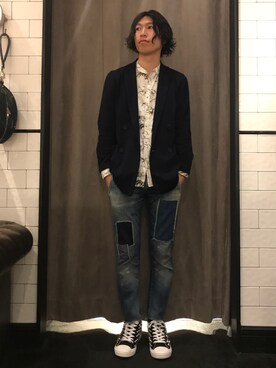 「Rawtus（ロータス）のアイテム」を使った、にっしーさん（メンズ・175cm）の夏コーディネート