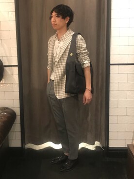 「T-JACKET（ティージャケット）のアイテム」を使った、にっしーさん（メンズ・175cm）の夏コーディネート