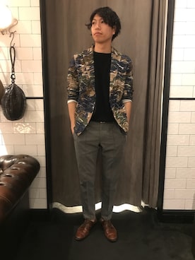 「T-JACKET（ティージャケット）のアイテム」を使った、にっしーさん（メンズ・175cm）の夏コーディネート