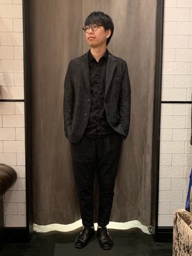 「TRANSIT（トランジット）のアイテム（トップス）」を使った、にっしーさん（メンズ・175cm）の秋コーディネート