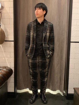 「TRANSIT（トランジット）のアイテム（トップス）」を使った、にっしーさん（メンズ・175cm）の秋コーディネート