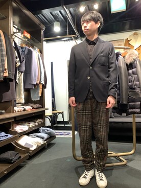 「TRANSIT（トランジット）のアイテム（トップス）」を使った、にっしーさん（メンズ・175cm）の冬コーディネート