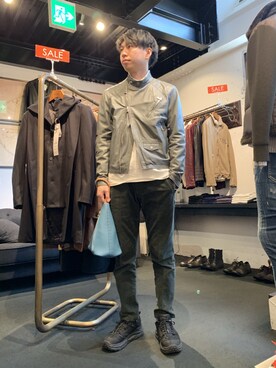 「Magnu（マヌー）のMagnu/マヌー/Tee Pee pouch（ハンドバッグ）」を使った、にっしーさん（メンズ・175cm）の冬コーディネート