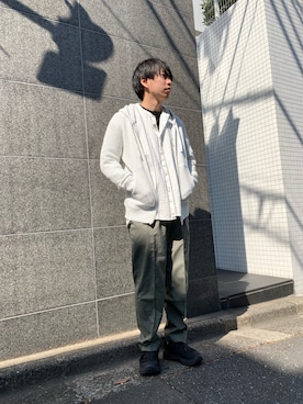 「SEAGREEN（シーグリーン）のアイテム」を使った、にっしーさん（メンズ・175cm）の冬コーディネート