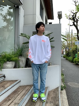 「SEAGREEN（シーグリーン）のアイテム」を使った、にっしーさん（メンズ・175cm）の春コーディネート