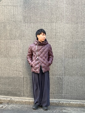 「BACKLASH（バックラッシュ）のアイテム（ダウンジャケット/コート）」を使った、にっしーさん（メンズ・175cm）の夏コーディネート