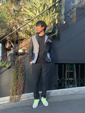 「ゆるコーデ」｜「アイテム（テーラードジャケット、その他）」を使った、にっしーさん（メンズ・175cm）の秋コーディネート