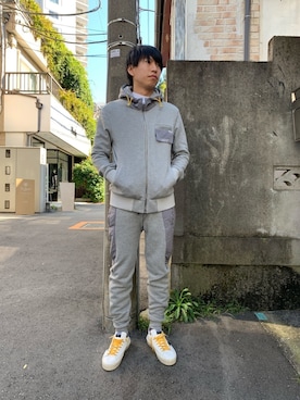 「P.M.D.S.（ピー エム ディー エス）のアイテム（トップス）」を使った、にっしーさん（メンズ・175cm）の秋コーディネート