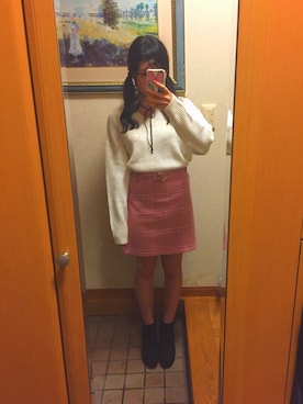「Honeys（ハニーズ）のアイテム（アクセサリー）」を使った、YUAさん（レディース・152cm）の冬コーディネート