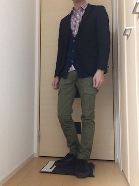 「MK MICHEL KLEIN HOMME （エムケーミッシェルクランオム）のアイテム（ジャケット/アウター）」を使った、霜雪さん（メンズ・167cm）の秋コーディネート