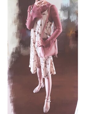 「NOのアイテム（バッグ）」を使った、柒幺儿七さん（レディース・172cm）の春コーディネート