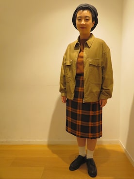 「orcival」｜「アイテム（ハンチング/ベレー帽）」を使った、SAEKIさん（レディース・155cm）の夏コーディネート
