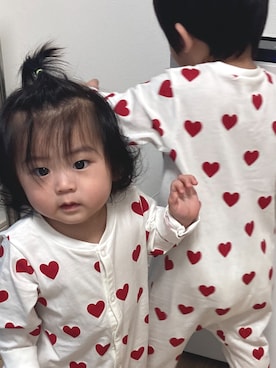 「H&M（エイチ・アンド・エム）のアイテム（ルームウェア）」を使った、ginさん（キッズ・100cm）の冬コーディネート
