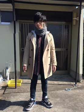 「古着のアイテム（シャツ/ブラウス、その他）」を使った、ゆさん（メンズ・168cm）の冬コーディネート