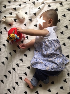 「People Tree(ピープルツリー)のアイテム」を使った、ちゃあさん(キッズ・70cm)の夏コーディネート