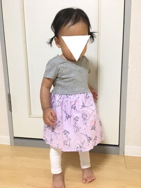 「1歳5ヶ月」｜「アイテム（ワンピース/ドレス）」を使った、ちゃあさん（キッズ・70cm）の夏コーディネート