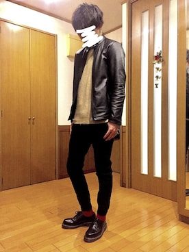 「アイテム（バングル/リストバンド）」を使った、たくやさん（メンズ・172cm・20代）の冬コーディネート