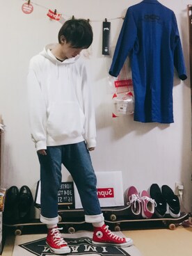 「SHIPS JET BLUE（シップスジェットブルー）のアイテム（デニムパンツ）」を使った、＜●ω●βさん（メンズ・166cm）の秋コーディネート