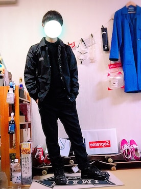 「Champion」｜「アイテム（カバーオール）」を使った、＜●ω●βさん（メンズ・166cm）の秋コーディネート