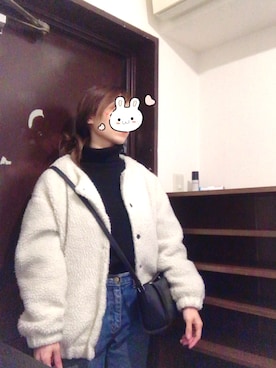 「HOTPING（ホッピン）のアイテム（ジャケット/アウター）」を使った、yuria07さん（レディース・154cm）の冬コーディネート