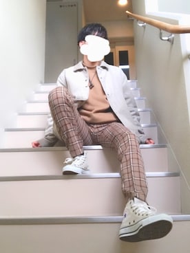 「UP START（アップスタート）のアイテム（ジャケット/アウター）」を使った、ふじさん（メンズ・170cm）の冬コーディネート
