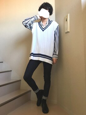「平成最後のWEARISTAセンバツ」｜「アイテム（スリッポン）」を使った、ふじさん（メンズ・170cm）の春コーディネート
