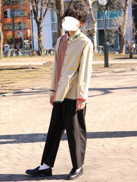 「平成最後のWEARISTAセンバツ」｜「アイテム（スリッポン）」を使った、ふじさん（メンズ・170cm）の春コーディネート