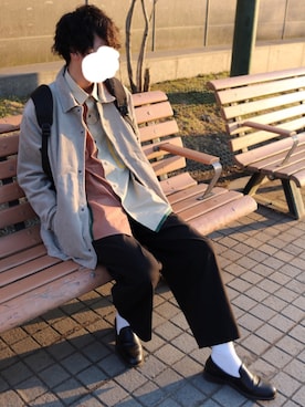 「UP START（アップスタート）のアイテム（ジャケット/アウター）」を使った、ふじさん（メンズ・170cm）の春コーディネート