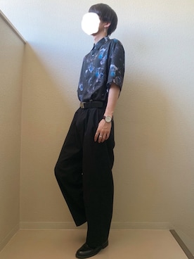 「アイテム（スリッポン）」を使った、ふじさん（メンズ・170cm）の夏コーディネート