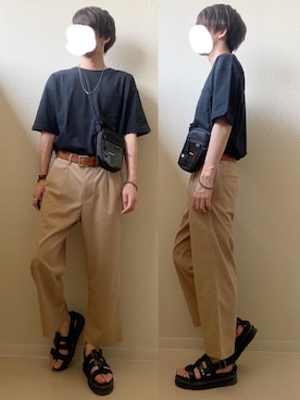 「Rename（リネーム）のアイテム（ショルダーバッグ）」を使った、ふじさん（メンズ・170cm）の夏コーディネート