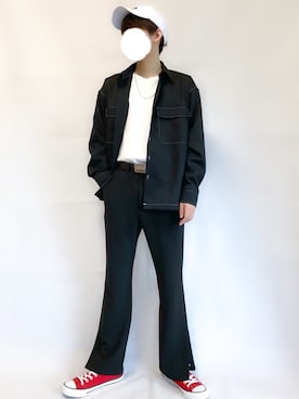 「FILA（フィラ）のアイテム（キャップ）」を使った、ふじさん（メンズ・170cm）の夏コーディネート