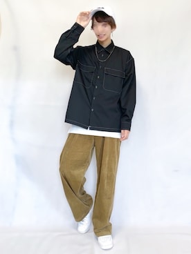 「FILA（フィラ）のアイテム（キャップ）」を使った、ふじさん（メンズ・170cm）の秋コーディネート