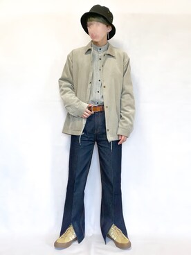 「UP START（アップスタート）のアイテム（ジャケット/アウター）」を使った、ふじさん（メンズ・170cm）の秋コーディネート