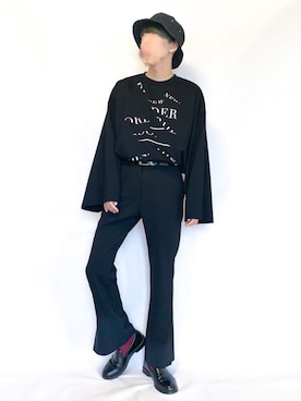 「モードストリート」｜「アイテム（スリッポン）」を使った、ふじさん（メンズ・170cm）の秋コーディネート