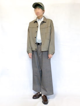 「UP START（アップスタート）のアイテム」を使った、ふじさん（メンズ・170cm）の秋コーディネート